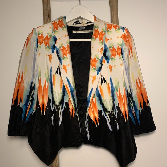 Twelfth Street by Cynthia Vincent Jackets & Blazers - Twelfth Street Cynthia Vincent Bright Ikat Blazer